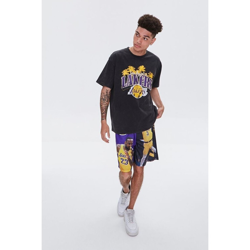 Ultra Game Mens NBA LA Lakers Short Sleeve Tshirt Medium‎ Black Sporty